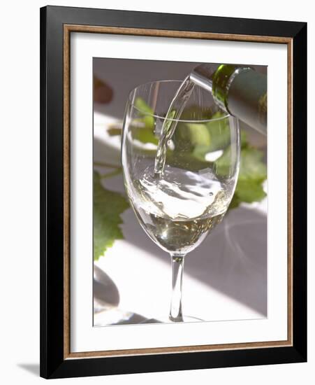 Glass of White Wine, Chateau Belgrave, Haut-Medoc, Grand Crus Classee, France-Per Karlsson-Framed Photographic Print