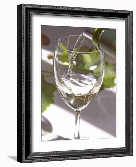 Glass of White Wine, Chateau Belgrave, Haut-Medoc, Grand Crus Classee, France-Per Karlsson-Framed Photographic Print