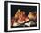 Glass of Wine, Watermelon and Bread-Luis Egidio Melendez-Framed Giclee Print