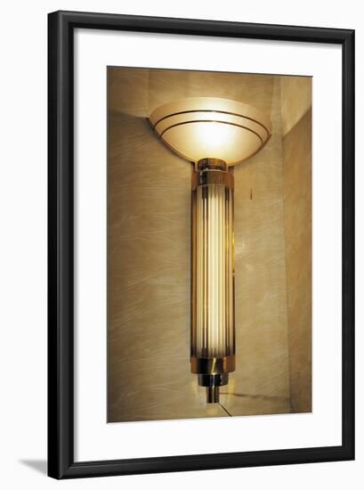 Glass Wall Lamps from the Lido Theatre in Paris, Ca 1920, France-null-Framed Giclee Print