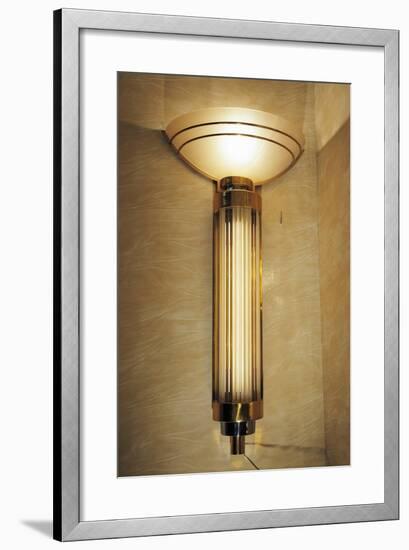 Glass Wall Lamps from the Lido Theatre in Paris, Ca 1920, France-null-Framed Giclee Print