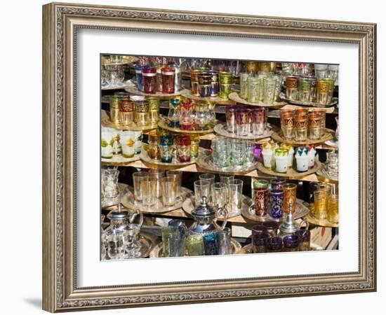 Glasses for Sale in the Souk, Medina, Marrakech (Marrakesh), Morocco, North Africa, Africa-Nico Tondini-Framed Photographic Print