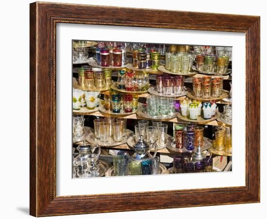 Glasses for Sale in the Souk, Medina, Marrakech (Marrakesh), Morocco, North Africa, Africa-Nico Tondini-Framed Photographic Print