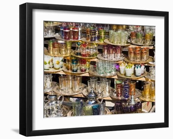 Glasses for Sale in the Souk, Medina, Marrakech (Marrakesh), Morocco, North Africa, Africa-Nico Tondini-Framed Photographic Print