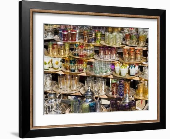 Glasses for Sale in the Souk, Medina, Marrakech (Marrakesh), Morocco, North Africa, Africa-Nico Tondini-Framed Photographic Print