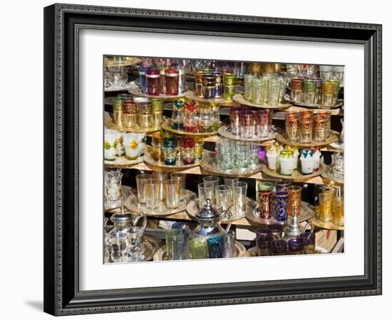 Glasses for Sale in the Souk, Medina, Marrakech (Marrakesh), Morocco, North Africa, Africa-Nico Tondini-Framed Photographic Print