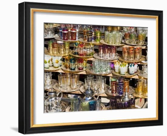 Glasses for Sale in the Souk, Medina, Marrakech (Marrakesh), Morocco, North Africa, Africa-Nico Tondini-Framed Photographic Print