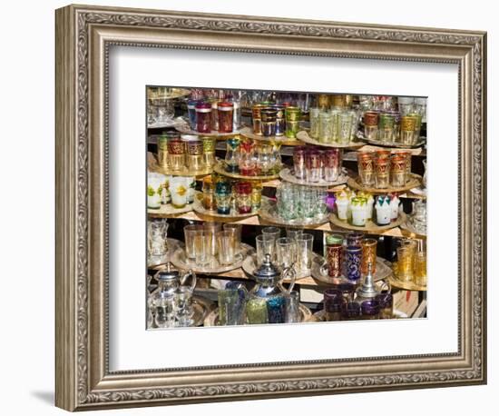 Glasses for Sale in the Souk, Medina, Marrakech (Marrakesh), Morocco, North Africa, Africa-Nico Tondini-Framed Photographic Print