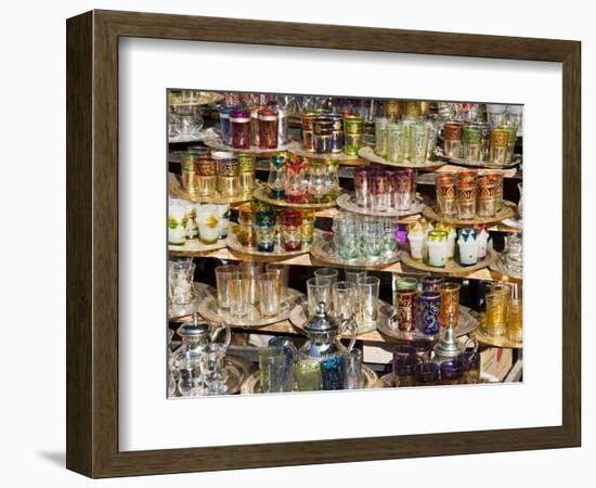 Glasses for Sale in the Souk, Medina, Marrakech (Marrakesh), Morocco, North Africa, Africa-Nico Tondini-Framed Photographic Print