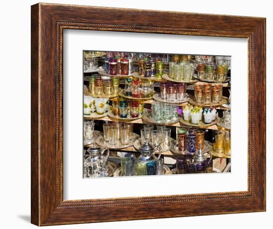 Glasses for Sale in the Souk, Medina, Marrakech (Marrakesh), Morocco, North Africa, Africa-Nico Tondini-Framed Photographic Print