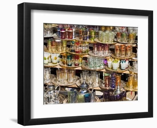 Glasses for Sale in the Souk, Medina, Marrakech (Marrakesh), Morocco, North Africa, Africa-Nico Tondini-Framed Photographic Print