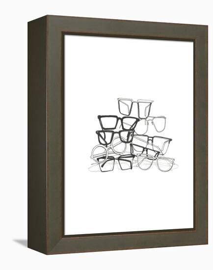 Glasses Jumble 3-Natasha Marie-Framed Premier Image Canvas