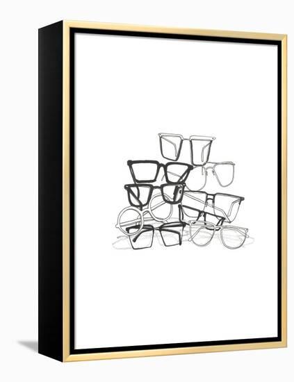 Glasses Jumble 3-Natasha Marie-Framed Premier Image Canvas