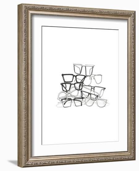 Glasses Jumble 3-Natasha Marie-Framed Giclee Print