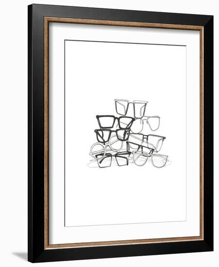 Glasses Jumble 3-Natasha Marie-Framed Giclee Print