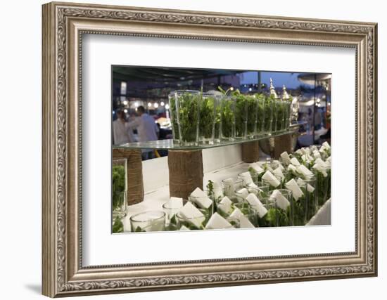 Glasses of Mint Tea, Some with Sugar, Djemaa El Fna, Marrakesh, Morocco, North Africa, Africa-Stephen Studd-Framed Photographic Print