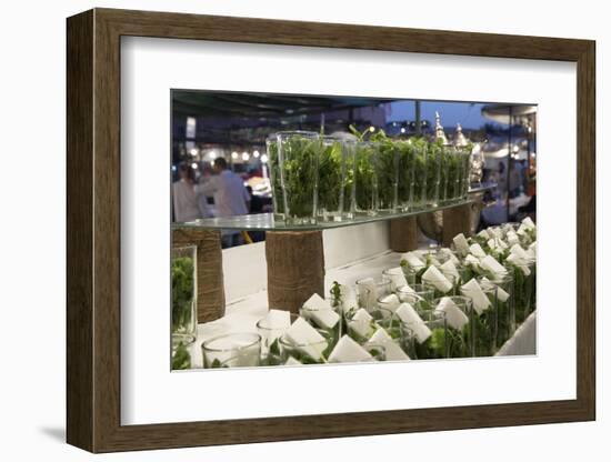 Glasses of Mint Tea, Some with Sugar, Djemaa El Fna, Marrakesh, Morocco, North Africa, Africa-Stephen Studd-Framed Photographic Print