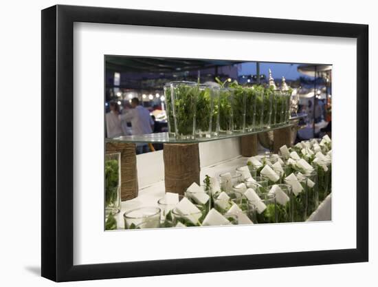 Glasses of Mint Tea, Some with Sugar, Djemaa El Fna, Marrakesh, Morocco, North Africa, Africa-Stephen Studd-Framed Photographic Print