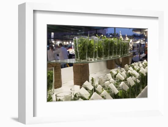 Glasses of Mint Tea, Some with Sugar, Djemaa El Fna, Marrakesh, Morocco, North Africa, Africa-Stephen Studd-Framed Photographic Print