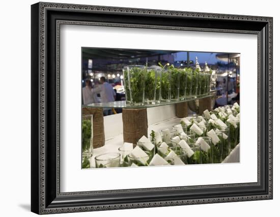 Glasses of Mint Tea, Some with Sugar, Djemaa El Fna, Marrakesh, Morocco, North Africa, Africa-Stephen Studd-Framed Photographic Print