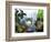 Glasses of White Wine on Table With River Relected in Glass, Loire, France, Europe-John Miller-Framed Photographic Print