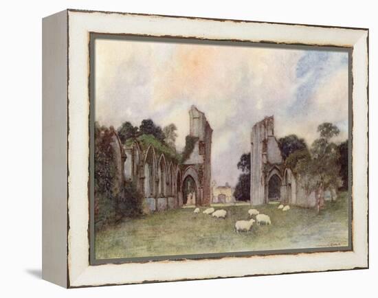 Glastonbury Abbey 1908-Warwick Goble-Framed Stretched Canvas