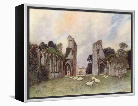 Glastonbury Abbey 1908-Warwick Goble-Framed Stretched Canvas