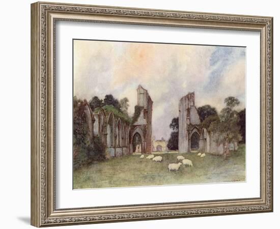 Glastonbury Abbey 1908-Warwick Goble-Framed Art Print