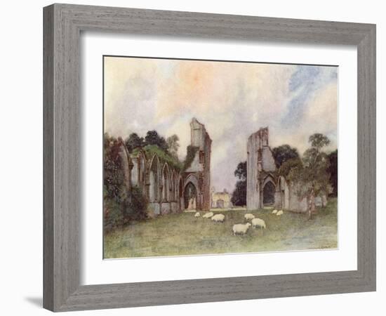 Glastonbury Abbey 1908-Warwick Goble-Framed Art Print