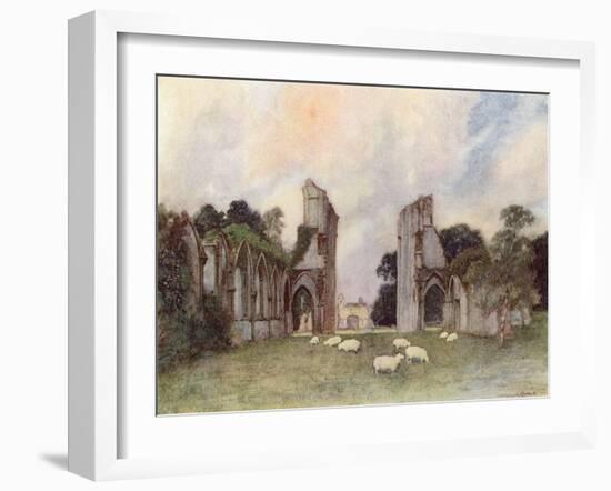 Glastonbury Abbey 1908-Warwick Goble-Framed Art Print