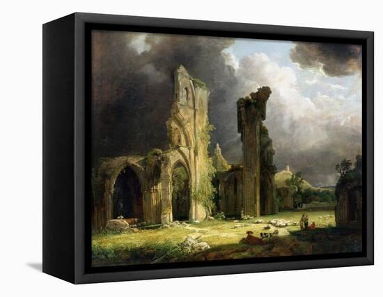 Glastonbury Abbey with the Tor Beyond-Carl Frederic Aagaard-Framed Premier Image Canvas