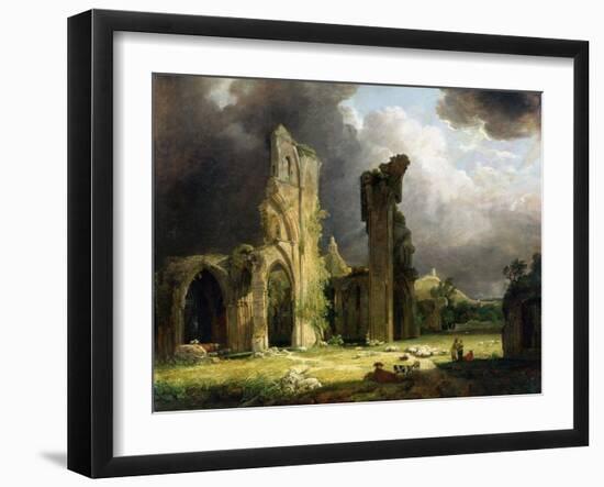 Glastonbury Abbey with the Tor Beyond-Carl Frederic Aagaard-Framed Giclee Print