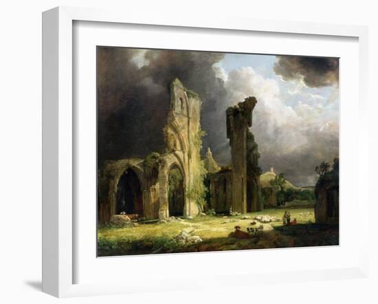 Glastonbury Abbey with the Tor Beyond-Carl Frederic Aagaard-Framed Giclee Print