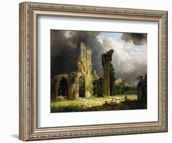 Glastonbury Abbey with the Tor Beyond-Carl Frederic Aagaard-Framed Giclee Print