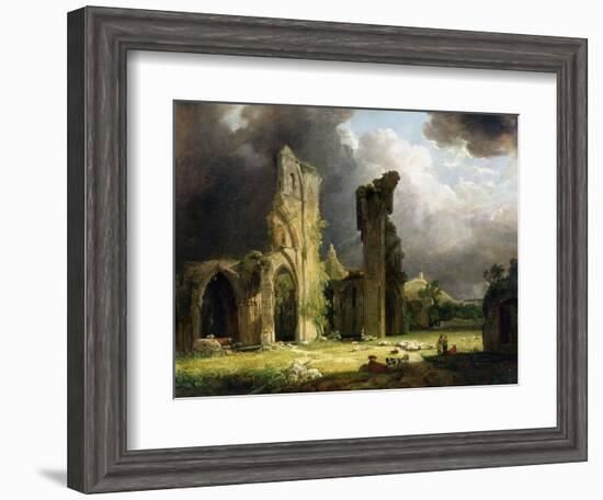 Glastonbury Abbey with the Tor Beyond-Carl Frederic Aagaard-Framed Giclee Print