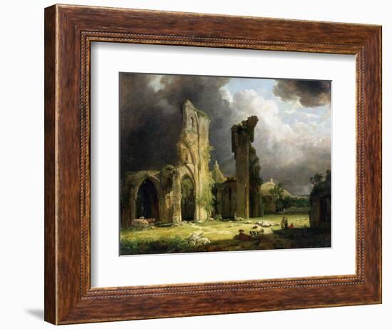 Glastonbury Abbey with the Tor Beyond-Carl Frederic Aagaard-Framed Giclee Print