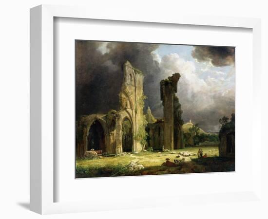 Glastonbury Abbey with the Tor Beyond-Carl Frederic Aagaard-Framed Giclee Print