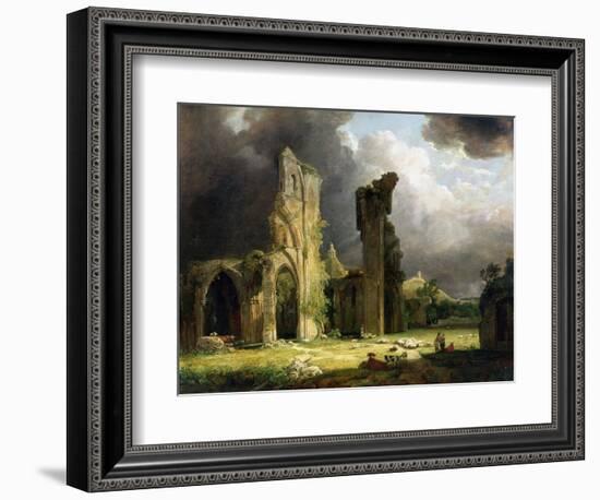 Glastonbury Abbey with the Tor Beyond-Carl Frederic Aagaard-Framed Giclee Print