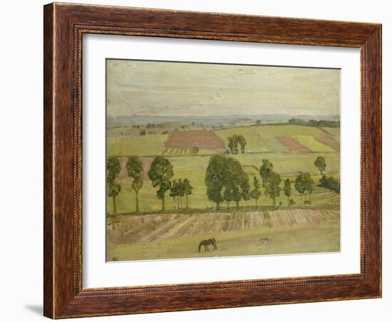 Glastonbury Plain, 1926 oil on paper-William Nicholson-Framed Giclee Print