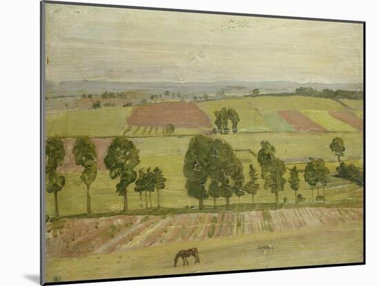 Glastonbury Plain, 1926 oil on paper-William Nicholson-Mounted Giclee Print