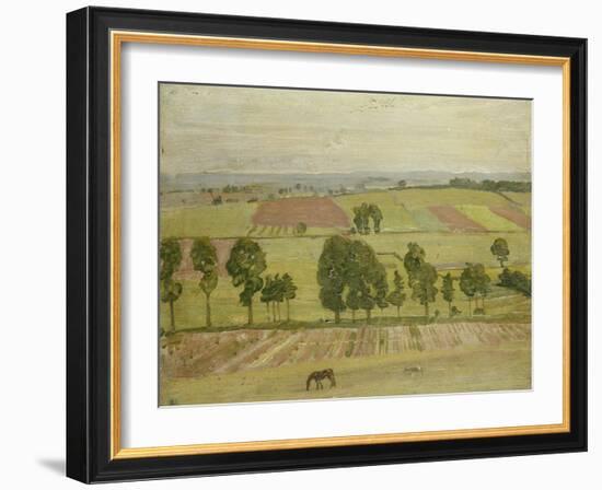 Glastonbury Plain, 1926 oil on paper-William Nicholson-Framed Giclee Print