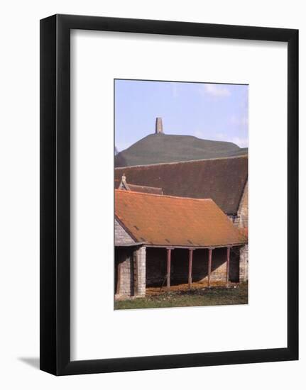 Glastonbury Tor and Ancient Tithe Barn, Somerset, 20th century-CM Dixon-Framed Photographic Print