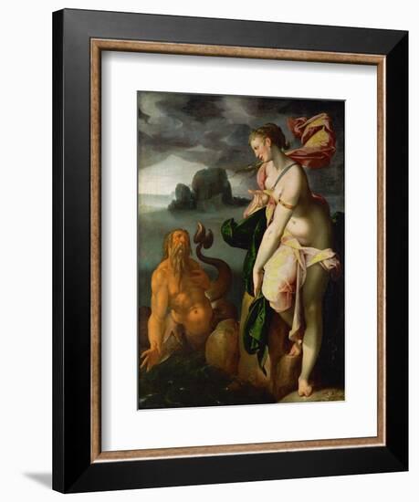 Glaucus and Scylla,lesser sea-god and former fisherman, falls in love with Scylla.-Bartholomaeus Spranger-Framed Giclee Print