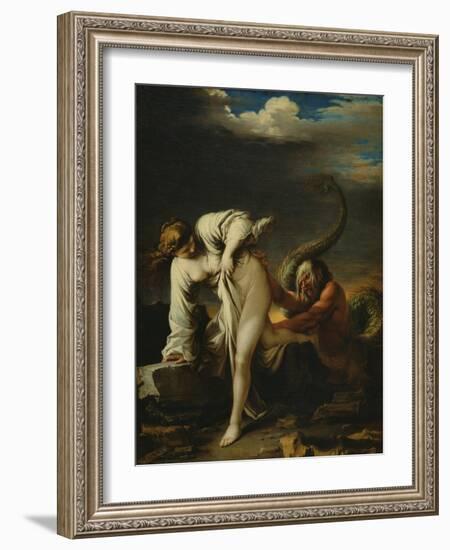 Glaucus and Scylla (Oil on Canvas)-Salvator Rosa-Framed Giclee Print