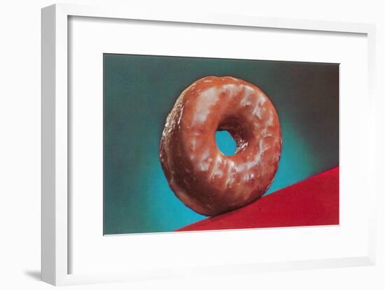 Glazed Donut, Retro-null-Framed Art Print