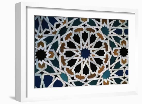 Glazed Tile, Alhambra, Granada, Andalucia, Spain-null-Framed Giclee Print