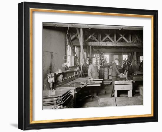 Glazier Stove Company, Machine Room, Chelsea, Mich.-null-Framed Photo