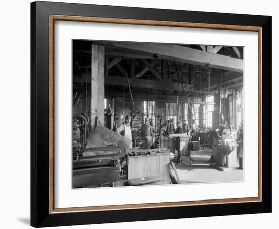 Glazier Stove Company, Machine Room, Chelsea, Mich.-null-Framed Photo