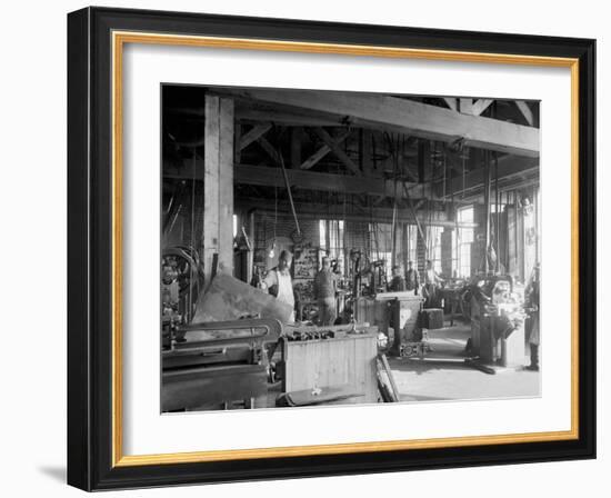 Glazier Stove Company, Machine Room, Chelsea, Mich.-null-Framed Photo