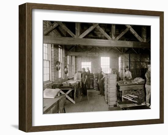 Glazier Stove Company, Oven Room, Chelsea, Mich.-null-Framed Photo